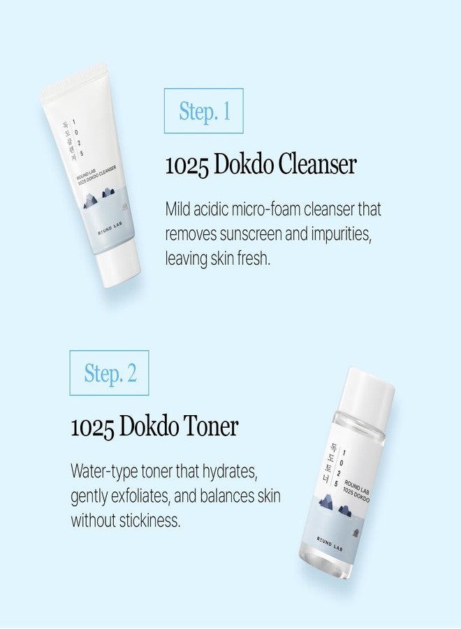 ROUND LAB 1025 Dokdo Hydrating Mini Size Kit (Cleanser, Toner, Ampule, Cream), Deep Hydration for Dry Skin, Daily Skin Care Routine Trial Kit for Moisture Care, Travel Size Gift Set, Korean Skin Care - Image 4